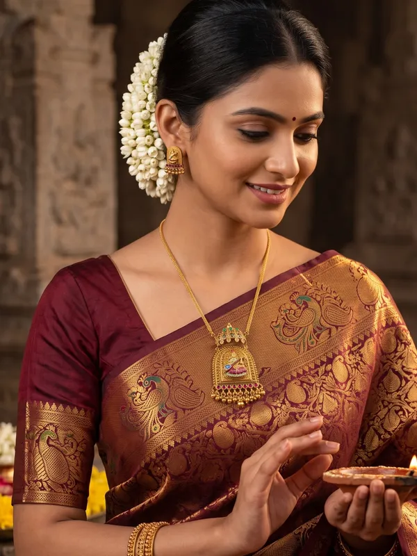 Divine_Lakshmi_Meenakari_Pendant_&_Stud_Earrings_Set