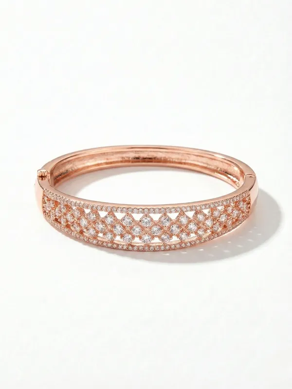 Rose_Gold_Plated_American_Diamon_(CZ)_Statement_Kada_-_Free_Size