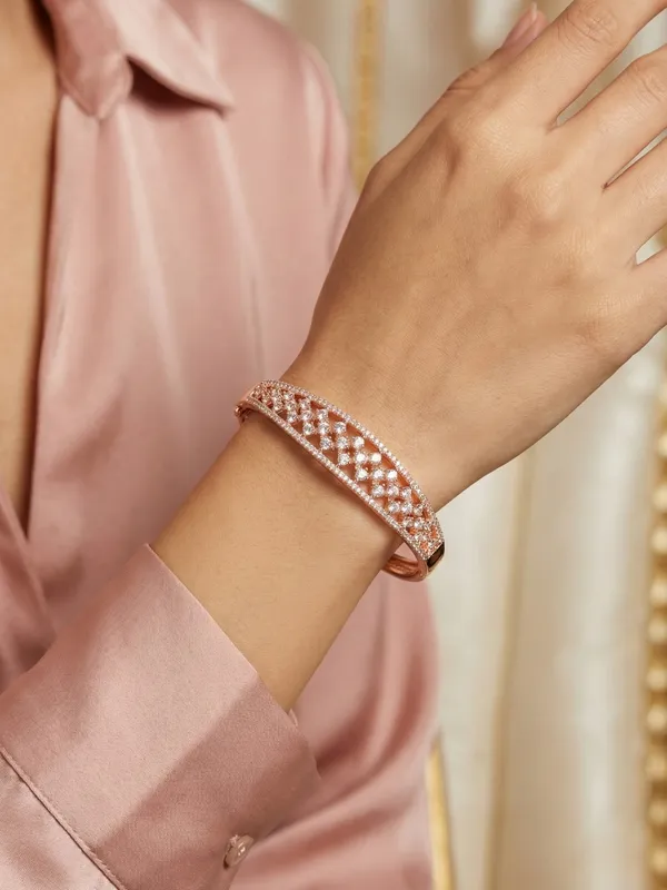 Rose_Gold_Plated_American_Diamon_(CZ)_Statement_Kada_-_Free_Size