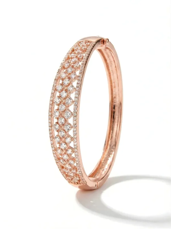 Rose_Gold_Plated_American_Diamon_(CZ)_Statement_Kada_-_Free_Size