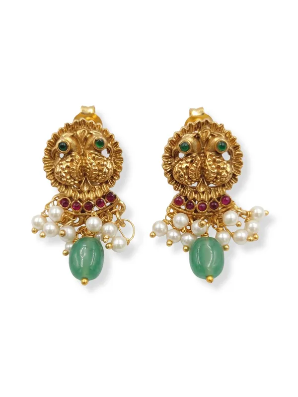 Royal_Heritage_Antique_Peacock_Necklace_&_Earring_Set_with_Mint_Green_Beads