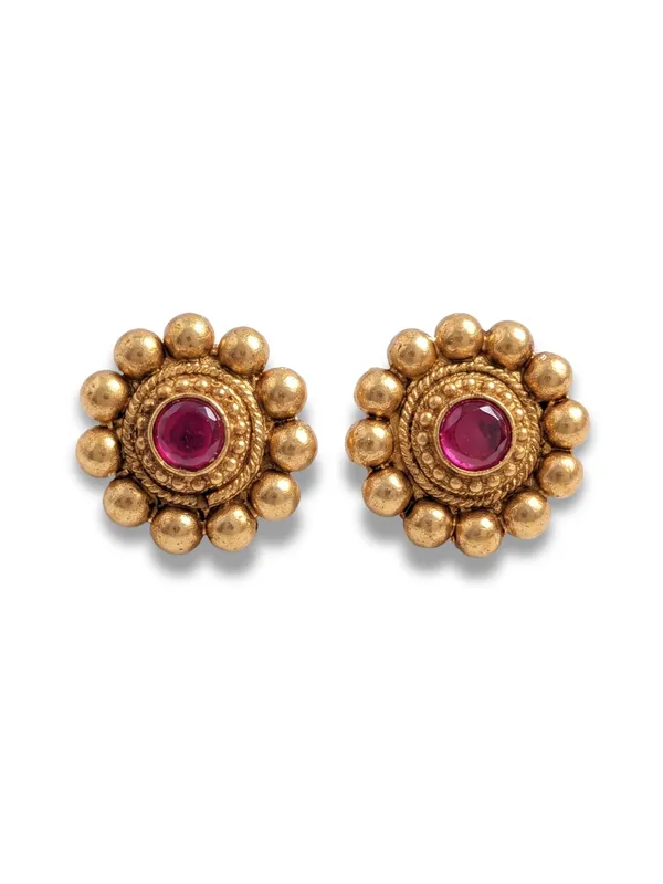 Royal_Maharashtrian_Antique_Gold_Plated_Sleek_Vajratik_Choker_Necklace_Set_with_Earrings