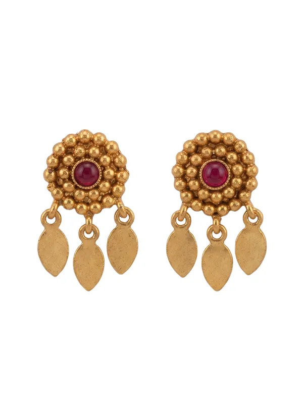 Traditional_Antique_Gold_Plated_Ruby_Elakkathali_Choker_Set_with_Earrings