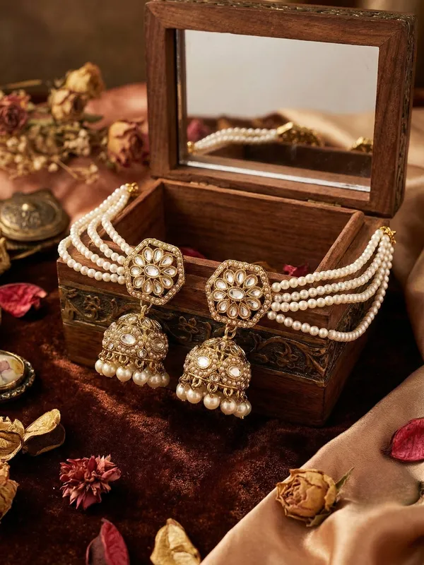 Traditional_Indian_Jhumka_Earrings_for_Women,_Gold_Tone_with_Pearl_Beads