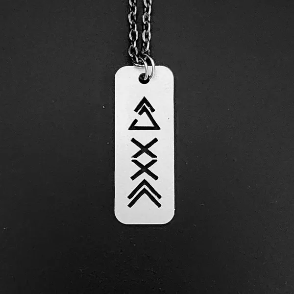 Steel_White_Greek_And_Viking_Symbol_Deep_Meaning_Metal_Pendant_(12_Inch)