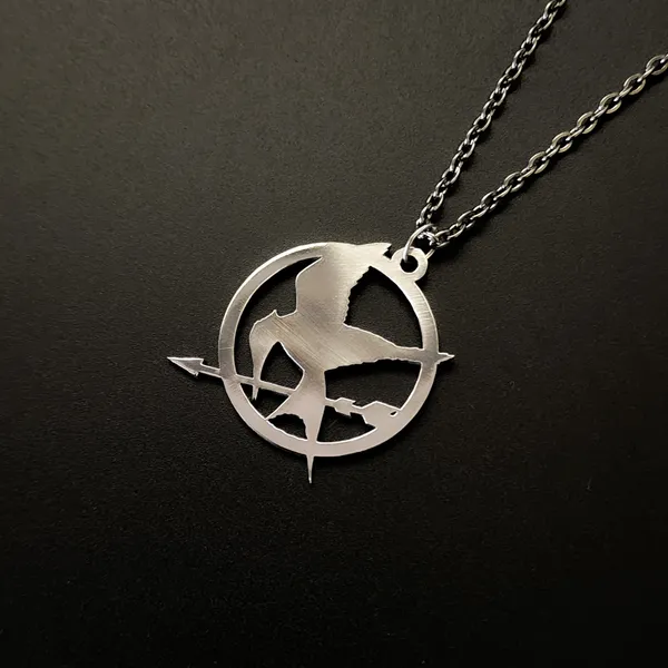 Steel_White_Hunger_Games_Mockingjay_Inspired_Pendant_(12_Inch)