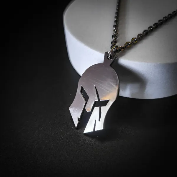 Steel_White_Spartan_Helmet_Metal_Pendant_(12_Inch)