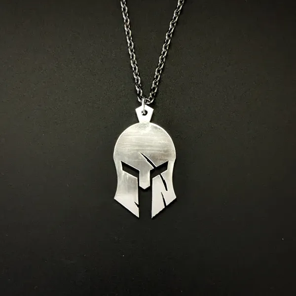 Steel_White_Spartan_Helmet_Metal_Pendant_(12_Inch)