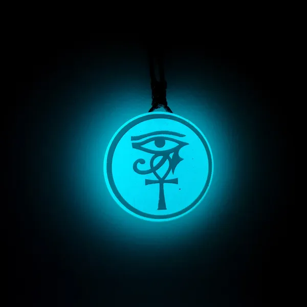 Blue_Ankh_And_Eye_Of_Horus_Egyptian_Symbol_Glow_In_Dark_Resin_Handcrafted_Pendant_(12_Inch)
