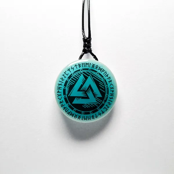 Blue_Valknut_With_Runes_Vikings_Glow_In_Dark_Resin_Handcrafted_Pendant_(12_Inch)