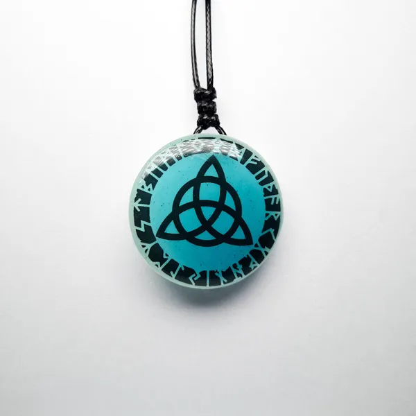 Blue_Vikings_Inspires_Celtic_Knot_With_Runes_Glow_In_Dark_Resin_Pendant_(12_Inch)