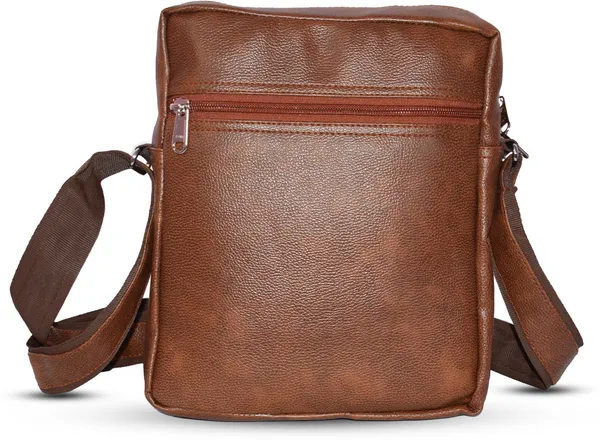 Brown_Synthetic_Leather_Sling_Cross_Body_Bag_For_Boys_&_Girls