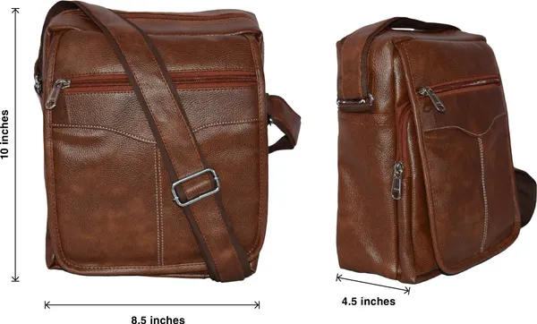 Brown_Synthetic_Leather_Sling_Cross_Body_Bag_For_Boys_&_Girls