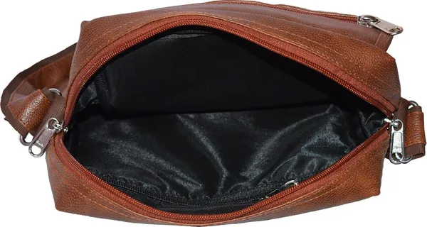 Brown_Synthetic_Leather_Sling_Cross_Body_Bag_For_Boys_&_Girls