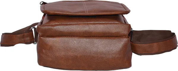 Brown_Synthetic_Leather_Sling_Cross_Body_Bag_For_Boys_&_Girls
