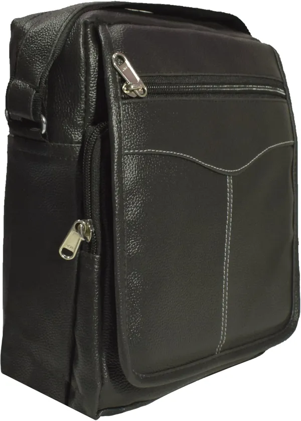 Black_Synthetic_Leather_Sling_Cross_Body_Bag_For_Boys_&_Girls