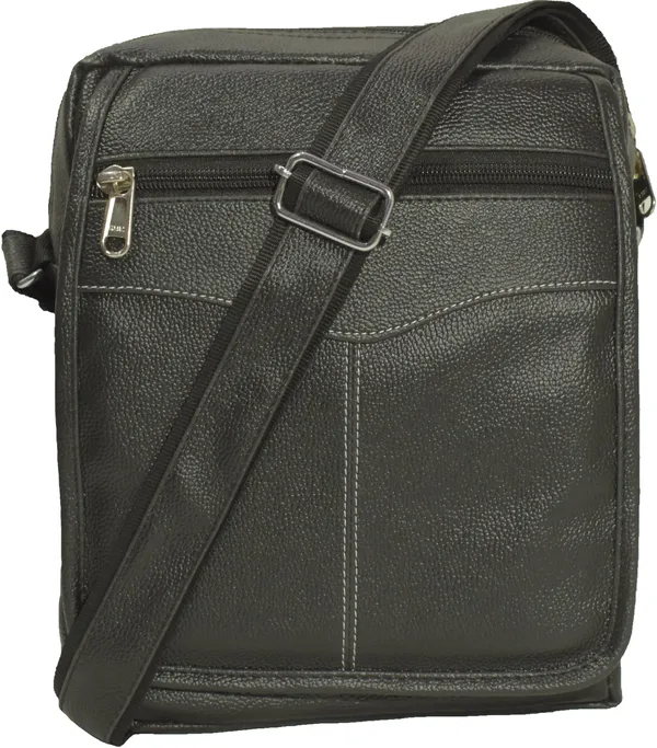 Black_Synthetic_Leather_Sling_Cross_Body_Bag_For_Boys_&_Girls