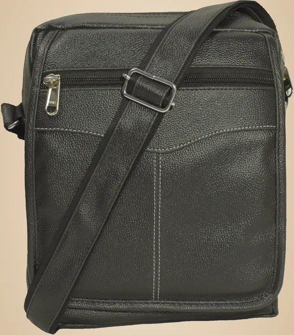 Black_Synthetic_Leather_Sling_Cross_Body_Bag_For_Boys_&_Girls