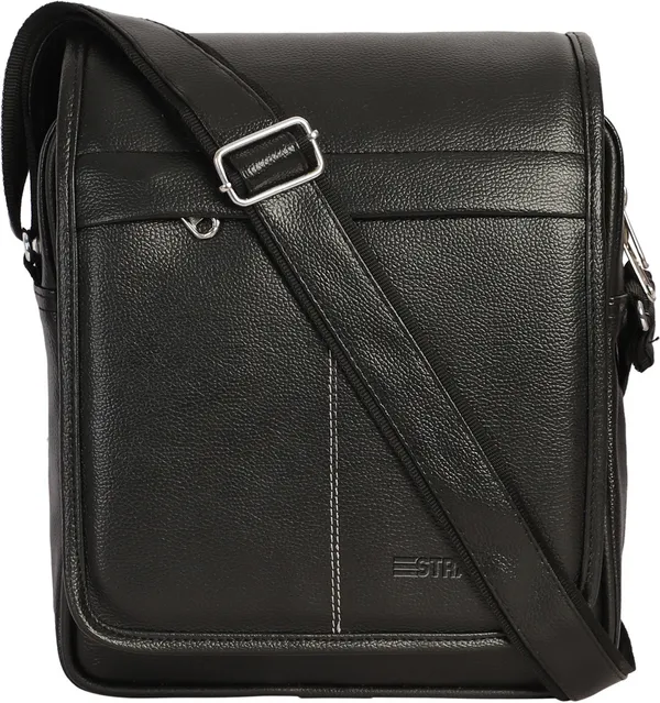 Black_Sling_Bag_Pu_Leather_Sling_Cross_Body_Messenger_Bag_For_Men_Women