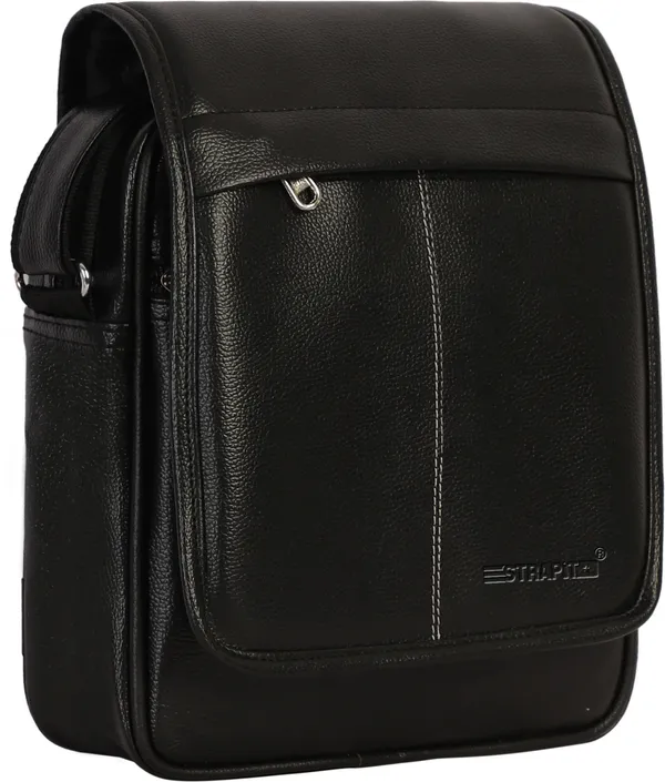Black_Sling_Bag_Pu_Leather_Sling_Cross_Body_Messenger_Bag_For_Men_Women