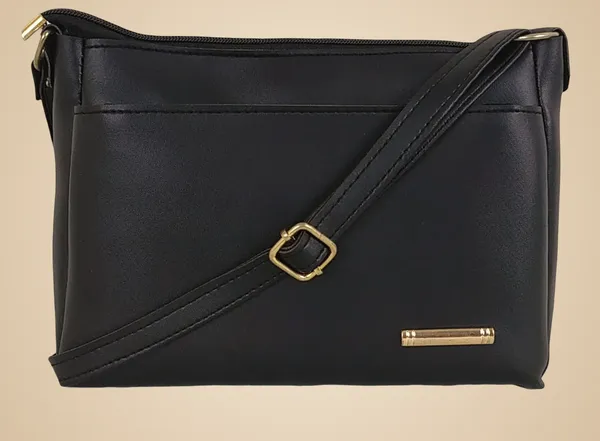 Black_Synthetic_Leather_Sling_Bag_For_Girls