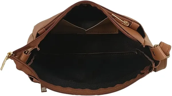 Tan_Synthetic_Leather_Sling_Bag_For_Girls