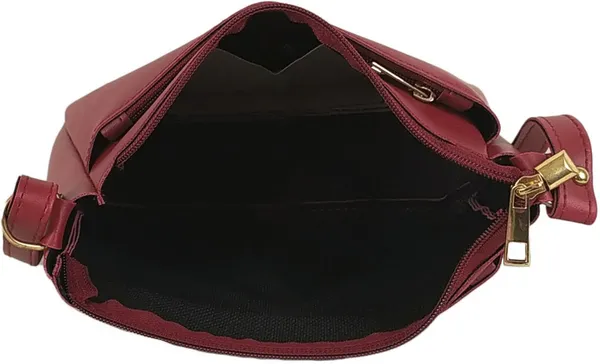 Maroon_Synthetic_Leather_Sling_Bag_For_Girls