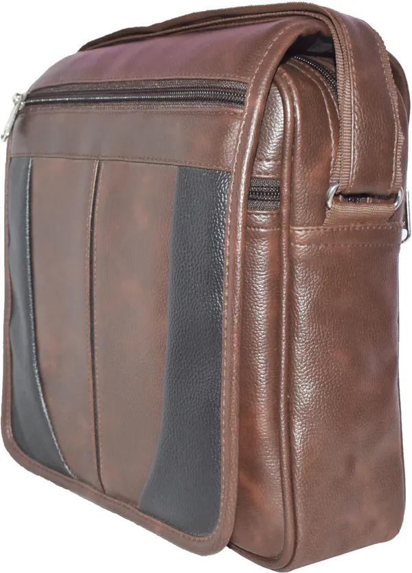 Brown_Synthetic_Leather_Sling_Cross_Body_Messenger_One_Side_Shoulder_Bag_For_Men_Women