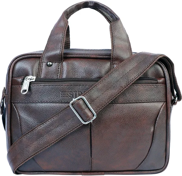 Brown_Synthetic_Leather_Sling_Cross_Body_One_Side_Shoulder_Bag_For_Men_Women