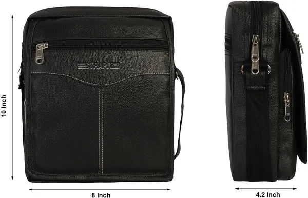 Black_Synthetic_Leather_Sling_Cross_Body_Bag_For_Boys_&_Girls
