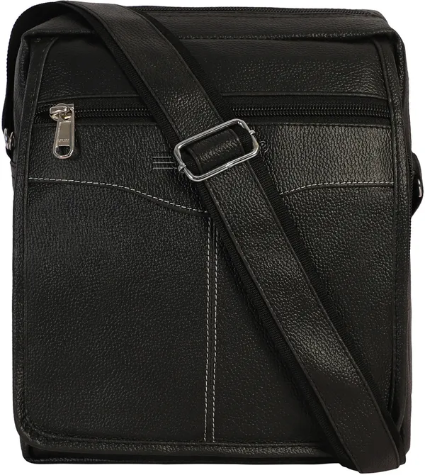 Black_Synthetic_Leather_Sling_Cross_Body_Bag_For_Boys_&_Girls