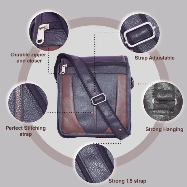 Black_Synthetic_Leather_Sling_Cross_Body_Messenger_One_Side_Shoulder_Bag_For_Men_Women