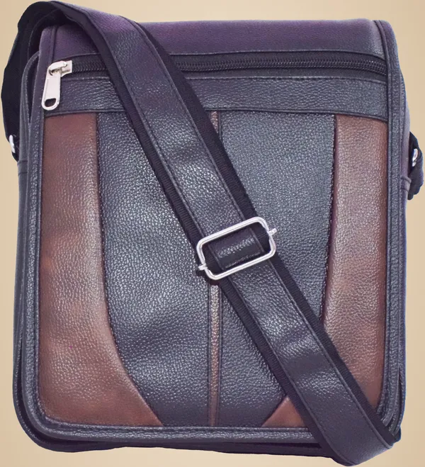 Black_Synthetic_Leather_Sling_Cross_Body_Messenger_One_Side_Shoulder_Bag_For_Men_Women