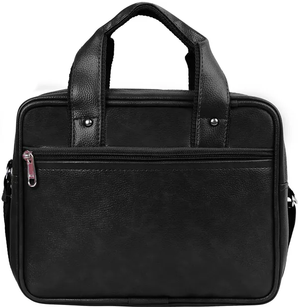 Black_Synthetic_Leather_Sling_Cross_Body_One_Side_Shoulder_Bag_For_Men_Women