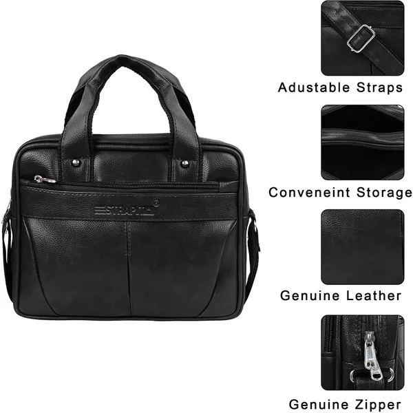 Black_Synthetic_Leather_Sling_Cross_Body_One_Side_Shoulder_Bag_For_Men_Women
