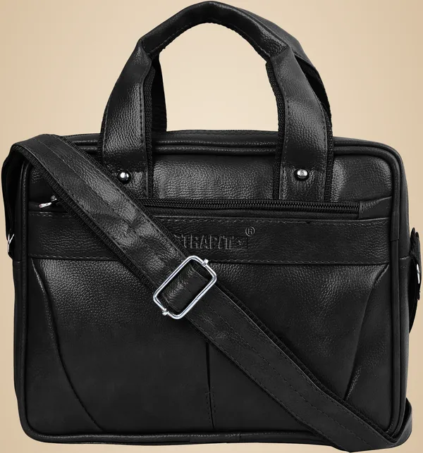 Black_Synthetic_Leather_Sling_Cross_Body_One_Side_Shoulder_Bag_For_Men_Women