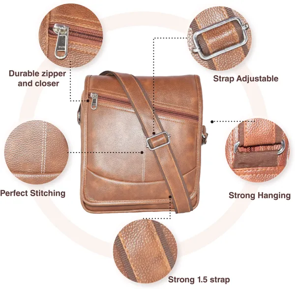 Tan_Cross_Body_Messenger_|_Stylish,_Smart_And_Trendy,_One_Side_Shoulder_Bag
