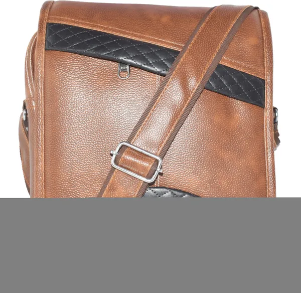 Tan_Pu_Leather_Strap_Sling_Bag_Men_Cross_Body