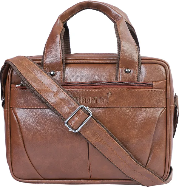 Brown_Synthetic_Leather_Sling_Cross_Body_One_Side_Shoulder_Bag_For_Men_Women