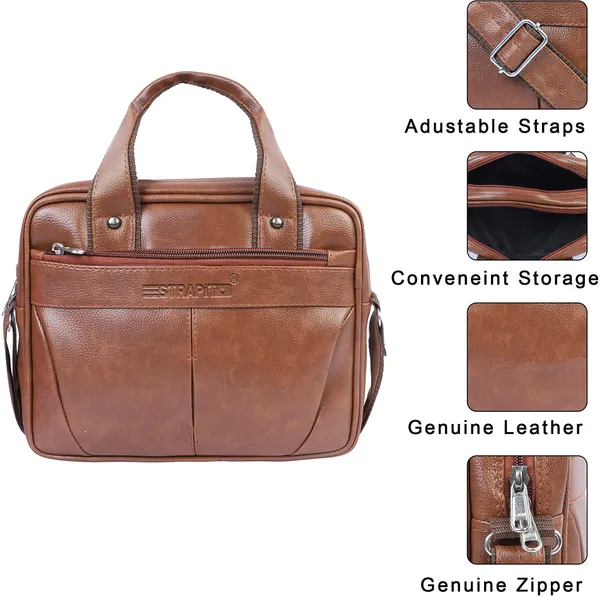 Brown_Synthetic_Leather_Sling_Cross_Body_One_Side_Shoulder_Bag_For_Men_Women