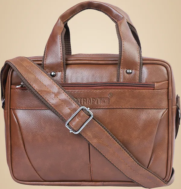 Brown_Synthetic_Leather_Sling_Cross_Body_One_Side_Shoulder_Bag_For_Men_Women