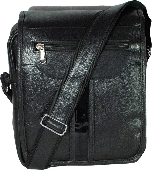 Black_Synthatic_Leather_Sling_Bag__For_Girl_&_Boy