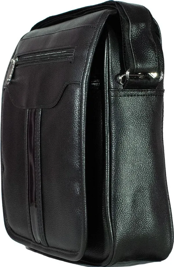 Black_Synthatic_Leather_Sling_Bag__For_Girl_&_Boy