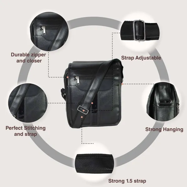 Black_Synthatic_Leather_Sling_Bag__For_Girl_&_Boy