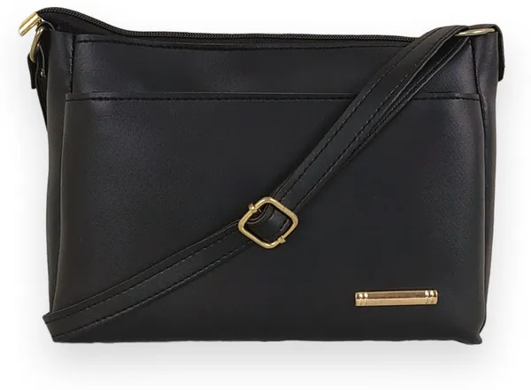 Black_Synthatic_Leather_Sling_Bag_For_Girl_&_Boy