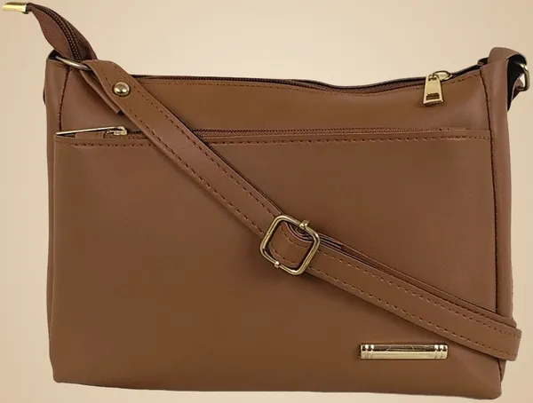 Tan_Synthatic_Leather_Sling_Bag_For_Girls