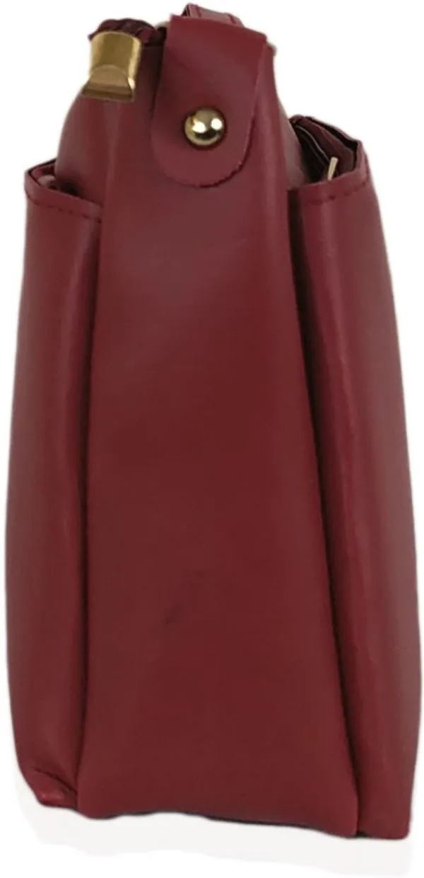 Maroon_Synthatic_Leather_Sling_Bag__For_Girls