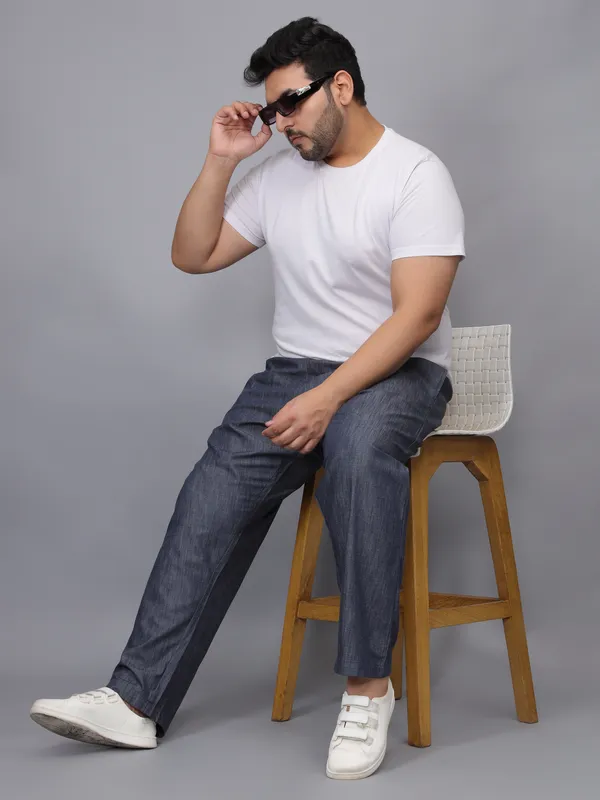 Navy_Denim_Plus_Size_Cotton_Casual_Lightweight_Solid_Pyjama_Beach_Pants_Elastic_Waist_Pyjama_For_Men