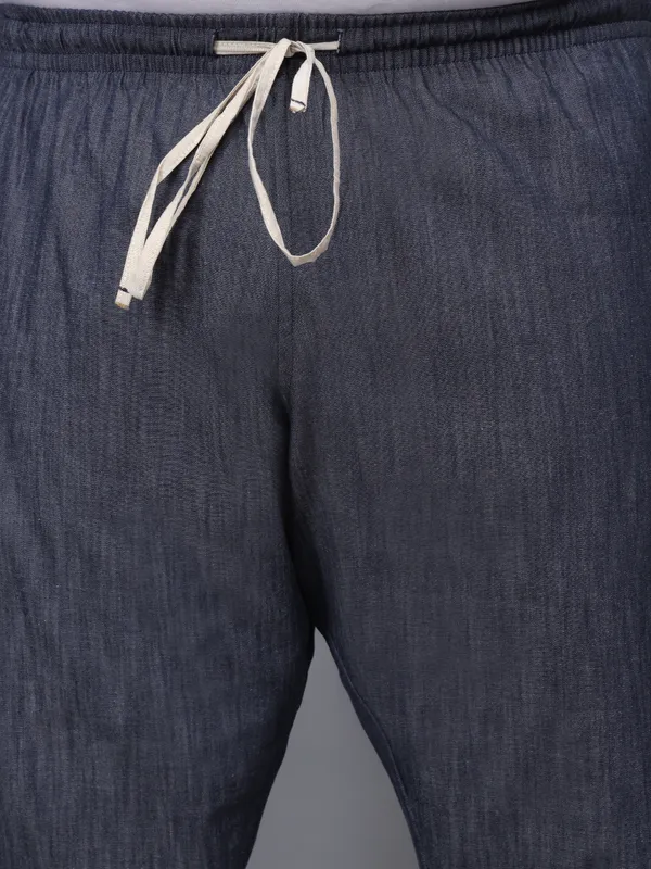 Navy_Denim_Plus_Size_Cotton_Casual_Lightweight_Solid_Pyjama_Beach_Pants_Elastic_Waist_Pyjama_For_Men