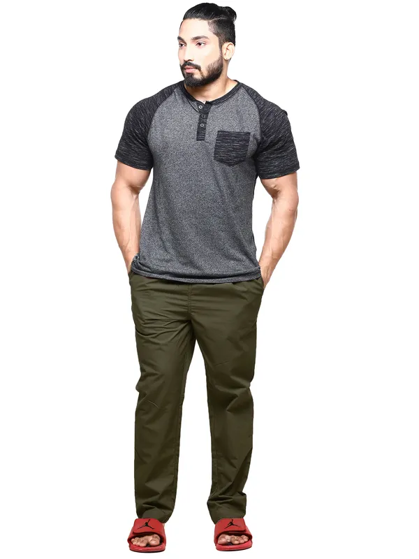 Olive_Green_Plus_Size_Cotton_Casual_Lightweight_Solid_Pyjama_Beach_Pants_Elastic_Waist_Pyjama_For_Men